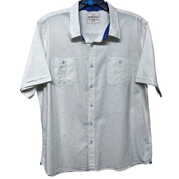 Original Weatherproof Vintage Shirt mens size 3XL, cream speckle, short sleeve - Picture 1 of 7
